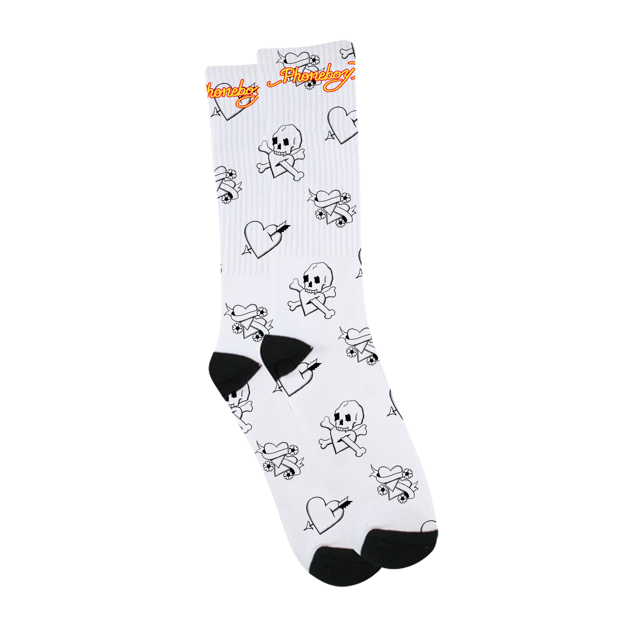 Phoneboy (Skull White) Socks